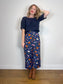 Eileen Fisher Linen Boxy Top in Navy Gingham (Size M)
