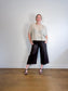 Phase Eight Wide Legged Cropped Linen Pants in Brown (Size M/L)