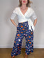 Simons Contemporaine Linen Wrap Top in White (Size M)