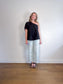 Banana Republic One Shoulder Linen Top in Black (Size L)