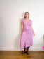 Faithful the Brand "Bellavista Midi Dress in Pink/Purple Floral" (Size L)
