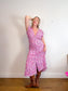 Faithful the Brand "Bellavista Midi Dress in Pink/Purple Floral" (Size L)