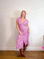 Faithful the Brand "Bellavista Midi Dress in Pink/Purple Floral" (Size L)