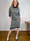 MSCH Copenhagen "Wagna 3/4 Striped Wool Dress" (Size L/XL)