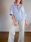 Banana Republic Striped Tunic Top in Blue/White (Size M)