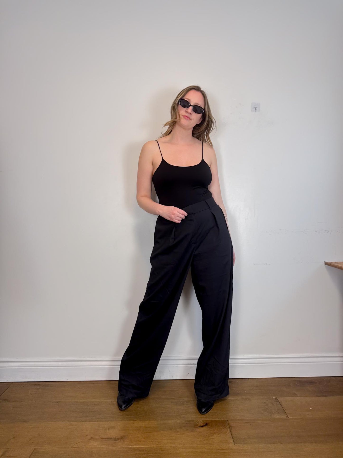 Lululemon "Pleat Front High Rise Trousers in Black" NWT (Size 14)