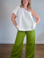 Banana Republic "Wide Leg Linen Blend Pants with Belt" (Size 12)
