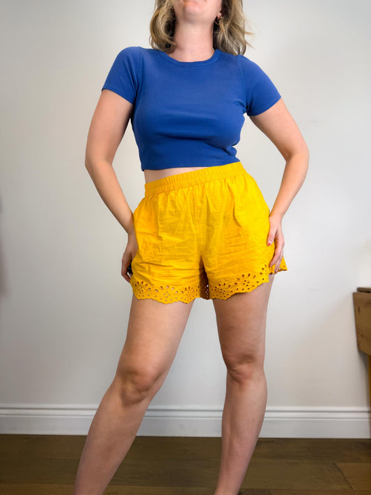 Everlane "The ’90s Rib Tee in Blue" (Size M)