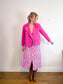 Faithful the Brand "Bellavista Midi Dress in Pink/Purple Floral" (Size L)