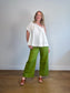 Banana Republic One Shoulder Linen Shirt in White (Size L)