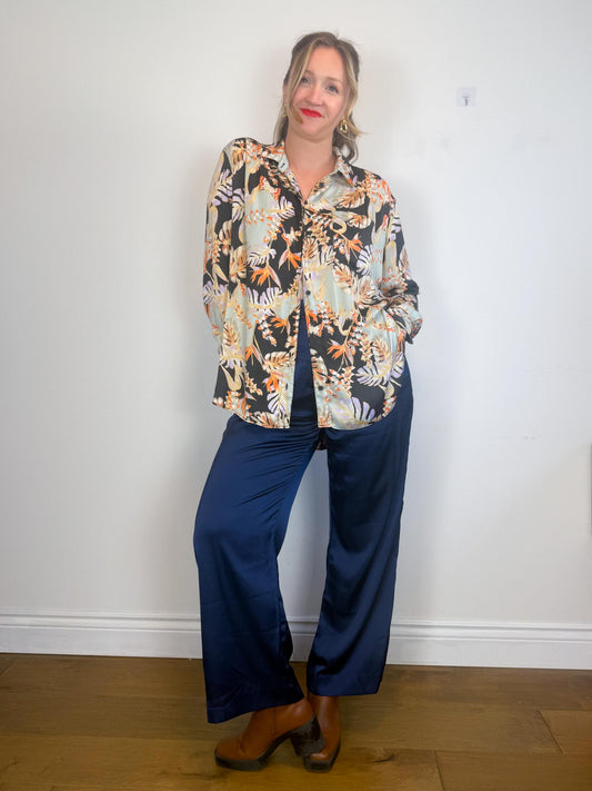 Free People Floral Blouse (Size L)