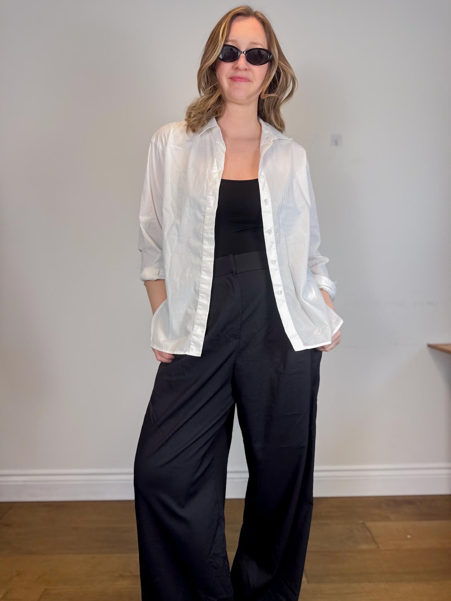 Lululemon "Pleat Front High Rise Trousers in Black" NWT (Size 14)