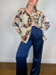Free People Floral Blouse (Size L)