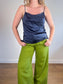 REISS Satin Camisole in Navy (Size 10)