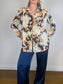 Free People Floral Blouse (Size L)
