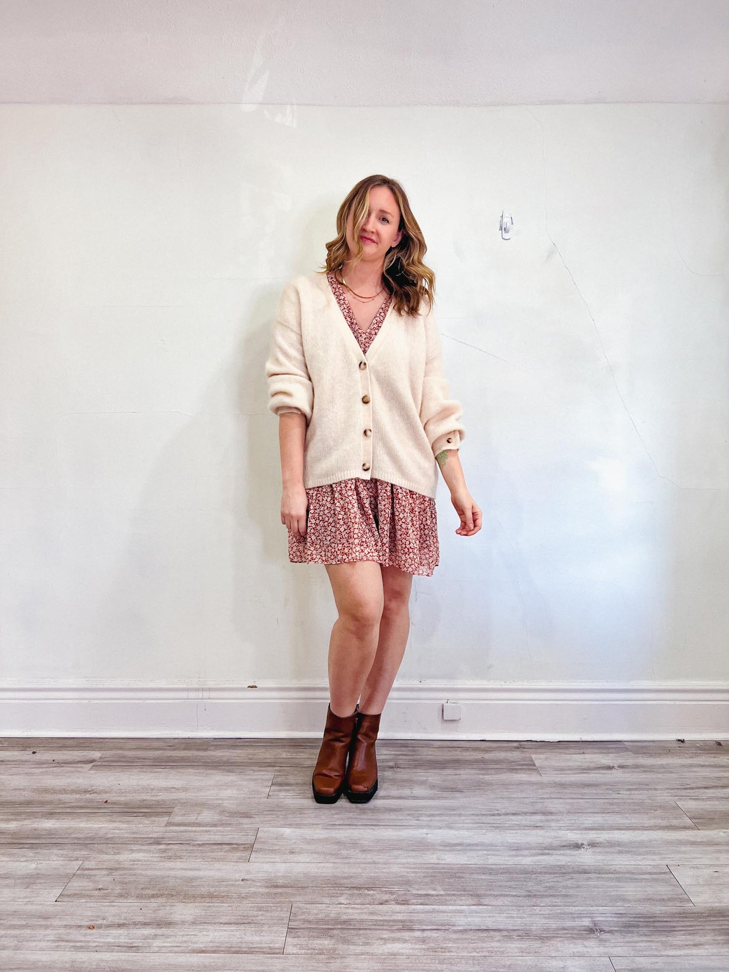 Sezane "Mia Cardigan in Natural" (Size M/L)