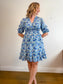 Part Two "SabrinnaPW Floral Dress in Blue/White" (Size M)