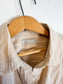 Everlane "The Way Short Shirt in Silky Cotton" in Beige/White Stripe (Size M/L)