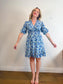 Part Two "SabrinnaPW Floral Dress in Blue/White" (Size M)