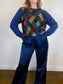 Vintage Dunhill Cashmere Sweater in Plaid SOLD AS IS (Size L)