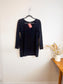MiiK Slow Fashion Long Sleeve Top in Black Grey Stripe (Size XL)
