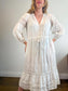 Velvet by Graham & Spencer White Eyelet Maxi Dress (Size M)