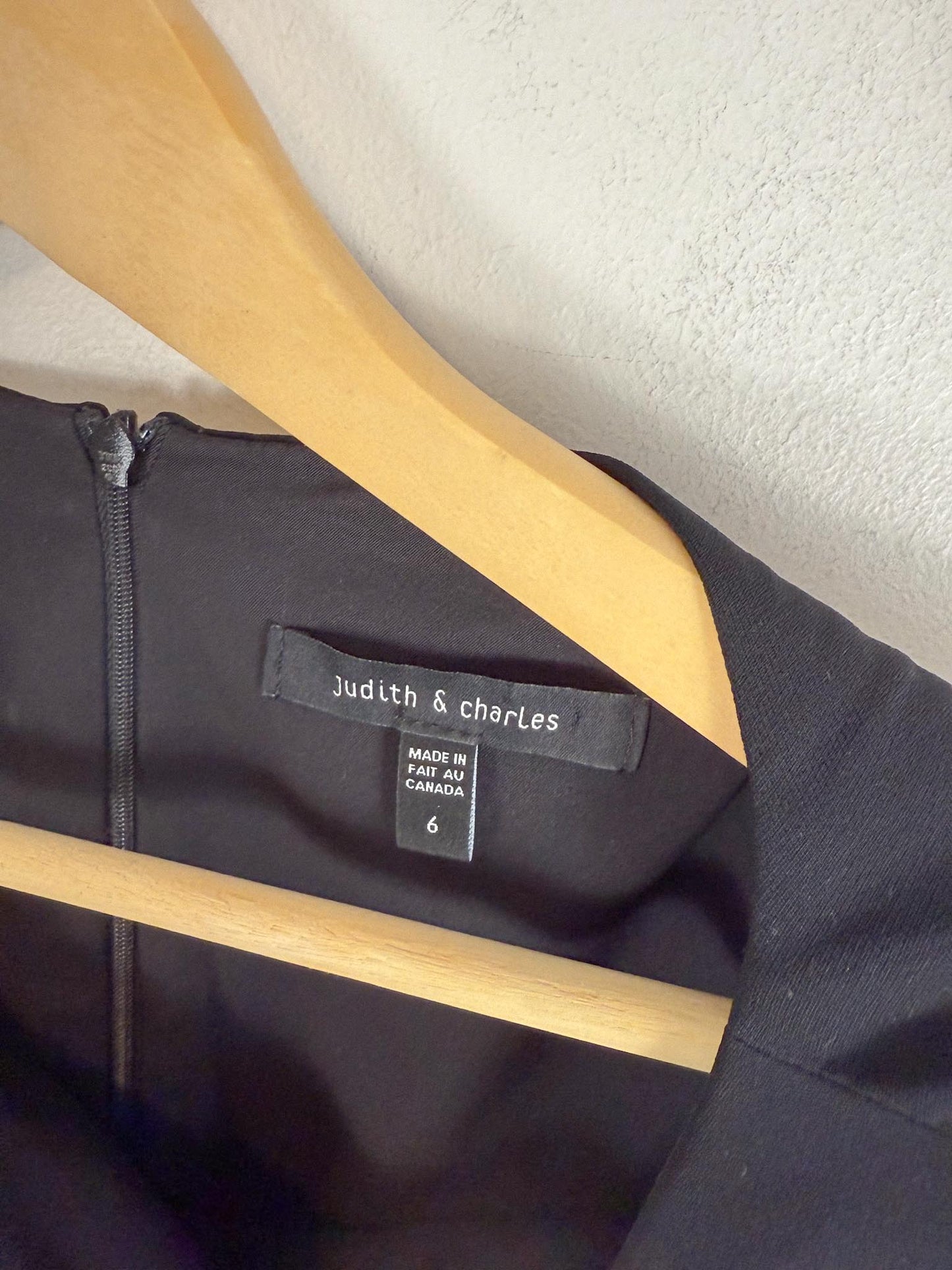 Judith & Charles Mini Dress in Black (Size M)