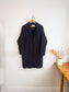 THE GREAT "The Tour Flannel Coat in Navy Checked Twill" (Size S/M)