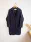 THE GREAT "The Tour Flannel Coat in Navy Checked Twill" (Size S/M)