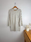 Madewell "Donegal Button-Sleeve Sweater-Dress in Heathered Grey" (Size M)