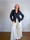 Iris Setlakwe Satin Blouse in Black (Size 10)