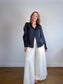 Iris Setlakwe Satin Blouse in Black (Size 10)