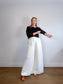 Banana Republic High Rise Wide Leg Linen Pants in White (Size 8)