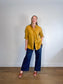 Banana Republic Linen Blouse in Mustard (Size M)