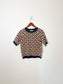 Christian Siriano Knit Sweater Tee in Geometric Print (Size S/M)