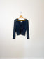 Citizens of Humanity "Aideen Ribbed Henley Top in Charcoal" (Size L)