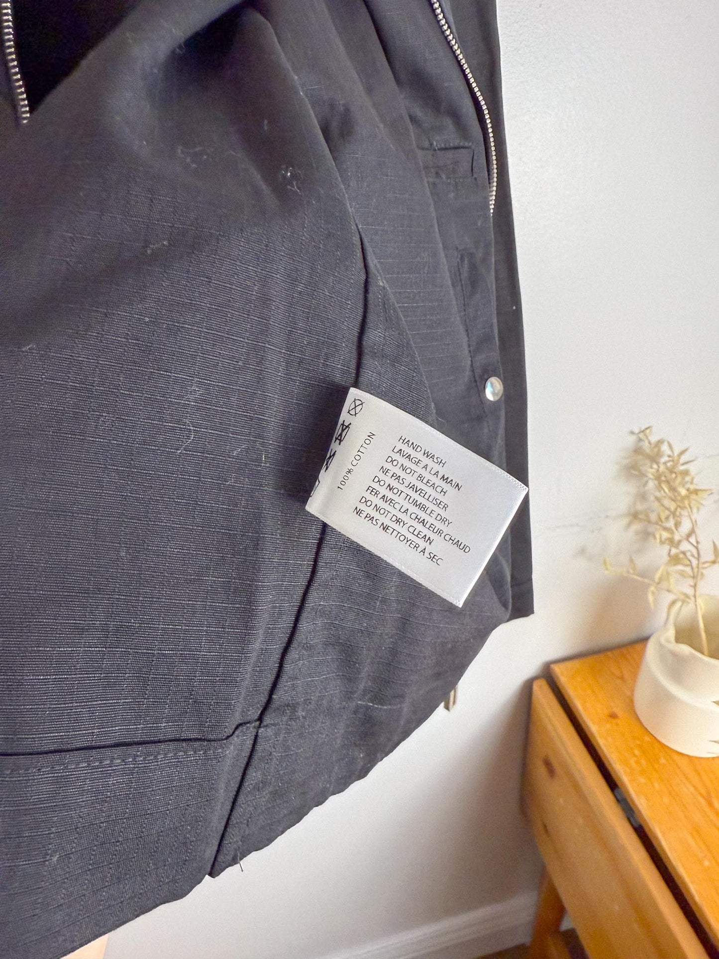 SPENCER BADU Canadian Designer Utility Jacket in Black (Size L)