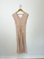 Sandro Striped Midi Dress in Pale Pink , Blue & Mustard (Size S)