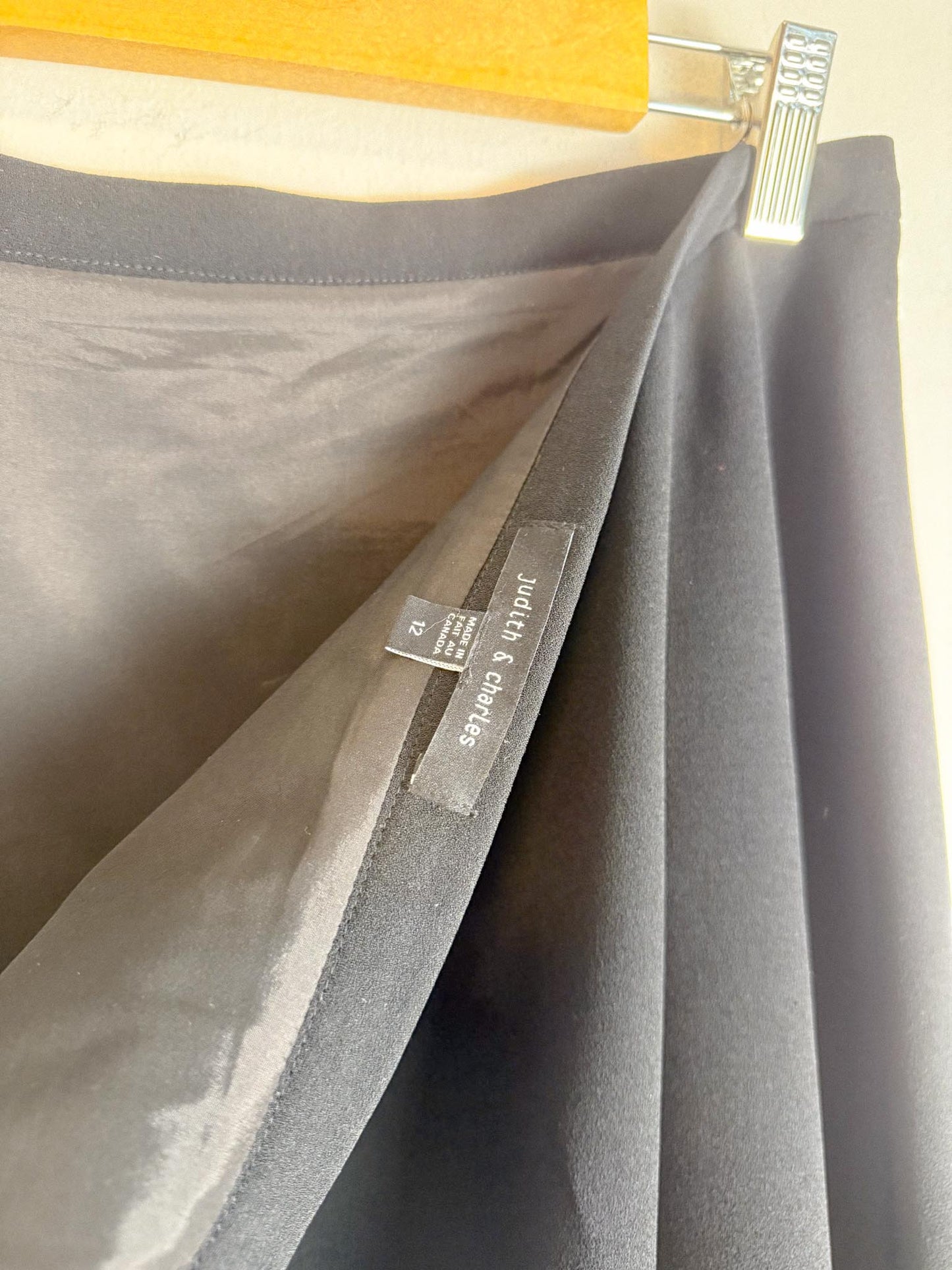 Judith & Charles Mini Skirt in Black (Size 12)