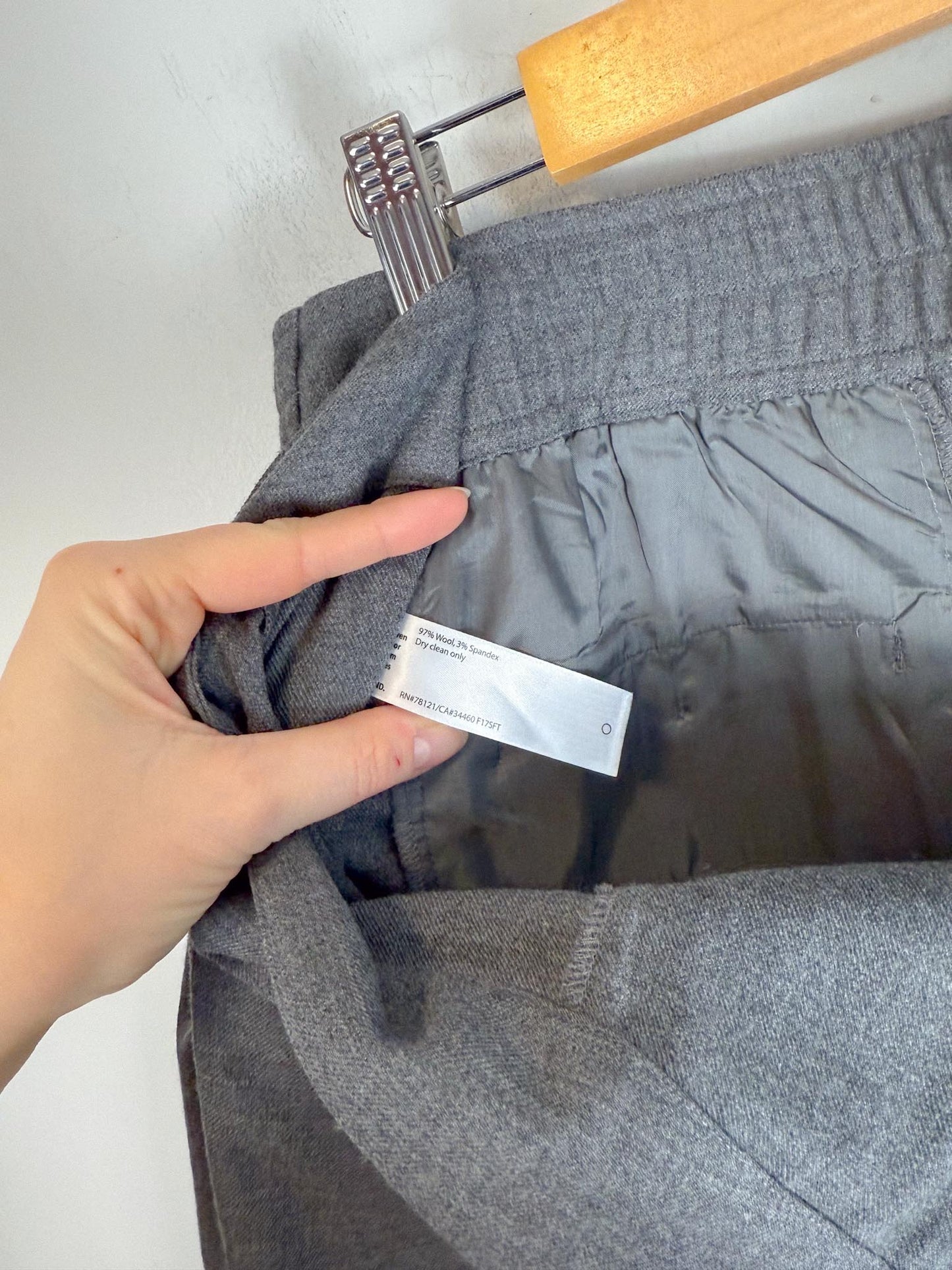 Eileen Fisher Wool Wide Leg Culottes in Grey (Size S/M)