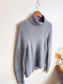 Kit & Ace Merino Wool Turtleneck Chunky Knit Sweater in Grey (Size XS/S)