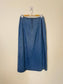 Vintage Midi Denim Skirt with Button Detail (Size L/XL)
