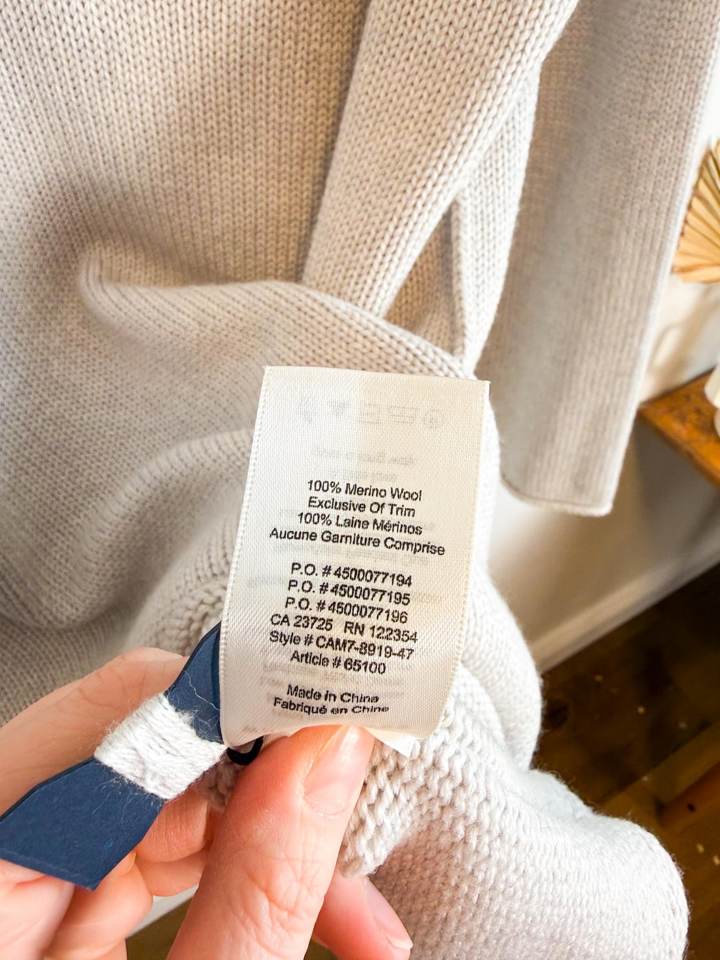 Wilfred  Free Merino Wool "Vanders Sweater Dress in Grey/Blue" NWT SOLD AS IS (Size L)