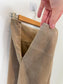 Vintage Leather Midi Skirt in Beige SOLD AS IS (Size XL)
