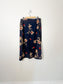 Vintage Floral Midi Skirt in Navy Floral (Size L)