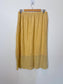 FLAX Linen Midi Skirt in Butter Yellow (Size L)