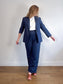 Club Monaco Pinstriped Linen Trousers in Navy/White (Size 10)