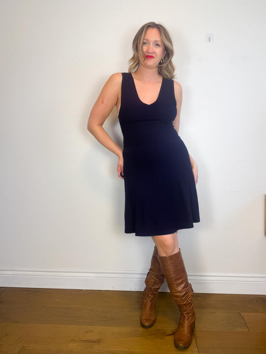 Ca Va De Soi Sustainable Knit "Margot Dress in Dark Plum" (Size M/L)