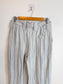 GANNI Striped Rayon Trousers in Grey (Size 6)
