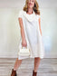 Bryn Walker "Henrietta Dress in White Light Linen" (Size XL)